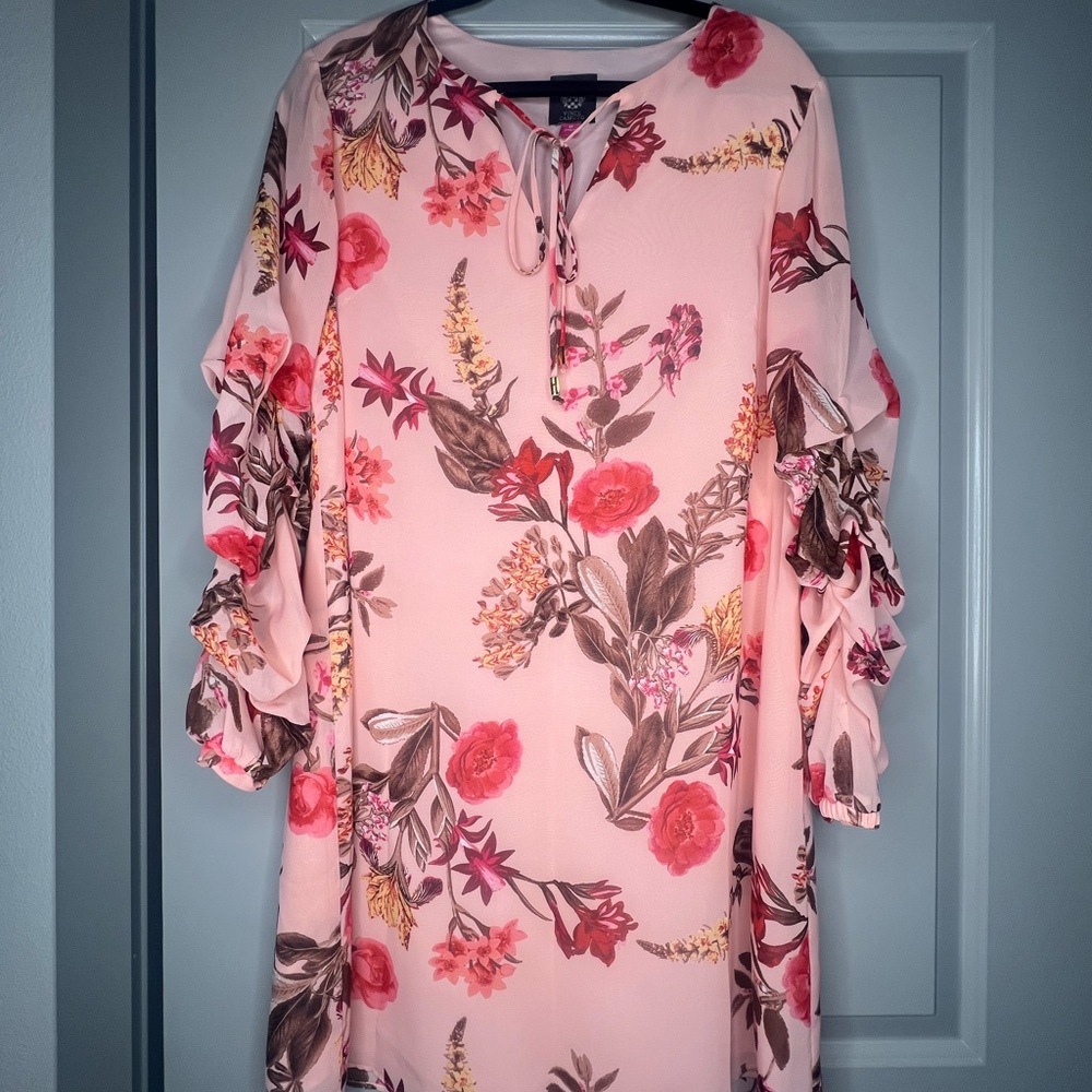 Vince Camuto Pink Floral Dress